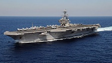 Jan. 29, 2011, The aircraft carrier USS George H.W. Bush in the Atlantic Ocean (U.S. Navy photo by Mass Communication Specialist 3rd Class Nicholas Hall/Released)